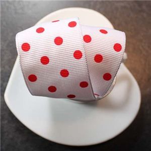 Valentine Ribbon - 40mm Red Polka Dot